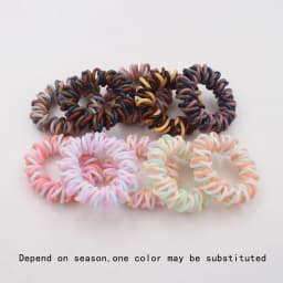5Pcs/set New Fashion Matt Solid Telephone Wire Elastic Hair Band Frosted Spiral Cord Rubber Band Hair Tie Stretch Head Band Gum