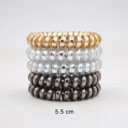 5Pcs/set New Fashion Matt Solid Telephone Wire Elastic Hair Band Frosted Spiral Cord Rubber Band Hair Tie Stretch Head Band Gum