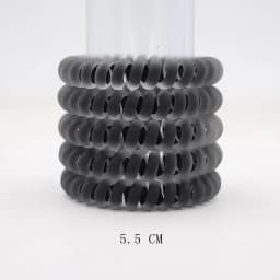 5Pcs/set New Fashion Matt Solid Telephone Wire Elastic Hair Band Frosted Spiral Cord Rubber Band Hair Tie Stretch Head Band Gum