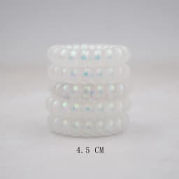 5Pcs/set New Fashion Matt Solid Telephone Wire Elastic Hair Band Frosted Spiral Cord Rubber Band Hair Tie Stretch Head Band Gum