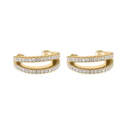 CRMYA Luxury Gold Silver Filled Clip Earring For Women Full CZ Zircon Big Circle Men's Ear Cuff Jewelry Clip On Ear Wholesale