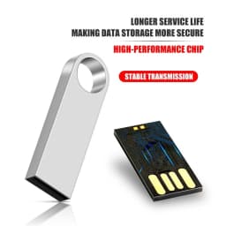 100% Original Metal USB Flash Disk USB2.0 8GB 16GB 32GB 64GB High Speed Metal Mini U Disk Pen Drive 128GB U Disk Memory Stick