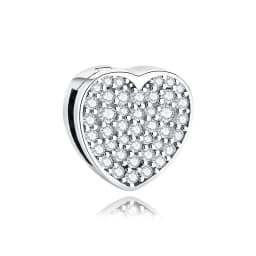 Original 925 Sterling Silver Charms Flat Clip Heart Butterfly Letters Chains Beads Fit Brand Bracelets Diy Jewelry For Women