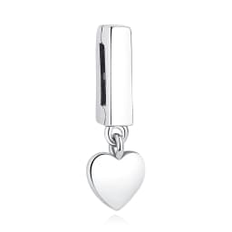 Original 925 Sterling Silver Charms Flat Clip Heart Butterfly Letters Chains Beads Fit Brand Bracelets Diy Jewelry For Women