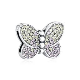 Original 925 Sterling Silver Charms Flat Clip Heart Butterfly Letters Chains Beads Fit Brand Bracelets Diy Jewelry For Women