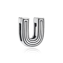 Original 925 Sterling Silver Charms Flat Clip Heart Butterfly Letters Chains Beads Fit Brand Bracelets Diy Jewelry For Women
