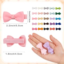 10/20 Pcs Boutique Tiny Baby Bows Grosgrain 2" Hair Bows Non-Slip Full Lined Alligator Clips for Baby Girls Toddlers