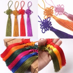 2/5/10/20PCS Handmade Chinese Knots Fortune Tassels Satin Silk Floss Tassel for New Year's Gifts Spring Festival DIY Craft Decor