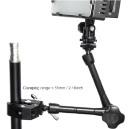 Super Clamp 7/11 Inches Adjustable Magic Articulated Arm for Mounting Monitor LED Light LCD Video Camera Flash Camera DSLR