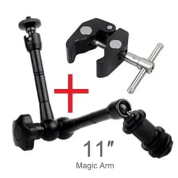 Super Clamp 7/11 Inches Adjustable Magic Articulated Arm for Mounting Monitor LED Light LCD Video Camera Flash Camera DSLR