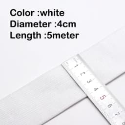5Meters Sewing Elastic Band Heavy Stretch High Elasticity Knit Elastic Band for Sewing Waistband Elastic White black 10-60MM
