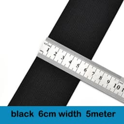 5Meters Sewing Elastic Band Heavy Stretch High Elasticity Knit Elastic Band for Sewing Waistband Elastic White black 10-60MM