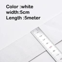 5Meters Sewing Elastic Band Heavy Stretch High Elasticity Knit Elastic Band for Sewing Waistband Elastic White black 10-60MM