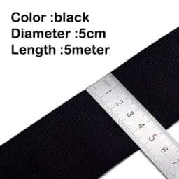 5Meters Sewing Elastic Band Heavy Stretch High Elasticity Knit Elastic Band for Sewing Waistband Elastic White black 10-60MM