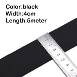 5Meters Sewing Elastic Band Heavy Stretch High Elasticity Knit Elastic Band for Sewing Waistband Elastic White black 10-60MM
