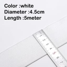 5Meters Sewing Elastic Band Heavy Stretch High Elasticity Knit Elastic Band for Sewing Waistband Elastic White black 10-60MM