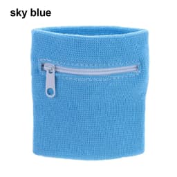 Unisex Colorful Cotton Wrist Band Wrist Protection Purse Bag With Zipper Pocket Sports Wristband For Gym Sports Running Cycling