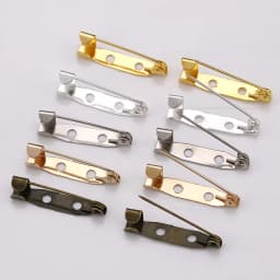 50pcs/lot 15 20 25 30 35mm Brooch Clip Base Pins Blank Safety Pins Brooch Settings Base For DIY Jewelry Making Findings Supplies