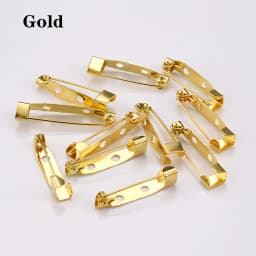 50pcs/lot 15 20 25 30 35mm Brooch Clip Base Pins Blank Safety Pins Brooch Settings Base For DIY Jewelry Making Findings Supplies