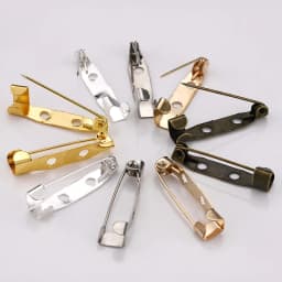 50pcs/lot 15 20 25 30 35mm Brooch Clip Base Pins Blank Safety Pins Brooch Settings Base For DIY Jewelry Making Findings Supplies
