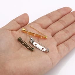 50pcs/lot 15 20 25 30 35mm Brooch Clip Base Pins Blank Safety Pins Brooch Settings Base For DIY Jewelry Making Findings Supplies
