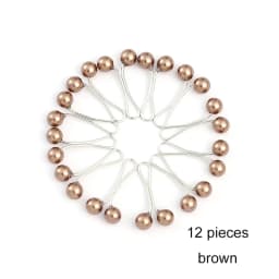 12pcs /Set Pins Hijab Pearl Pins Headscarf Durag Soft Turban Head Wraps For Women Scarf Clips Muslim Arab Hijab Accessories