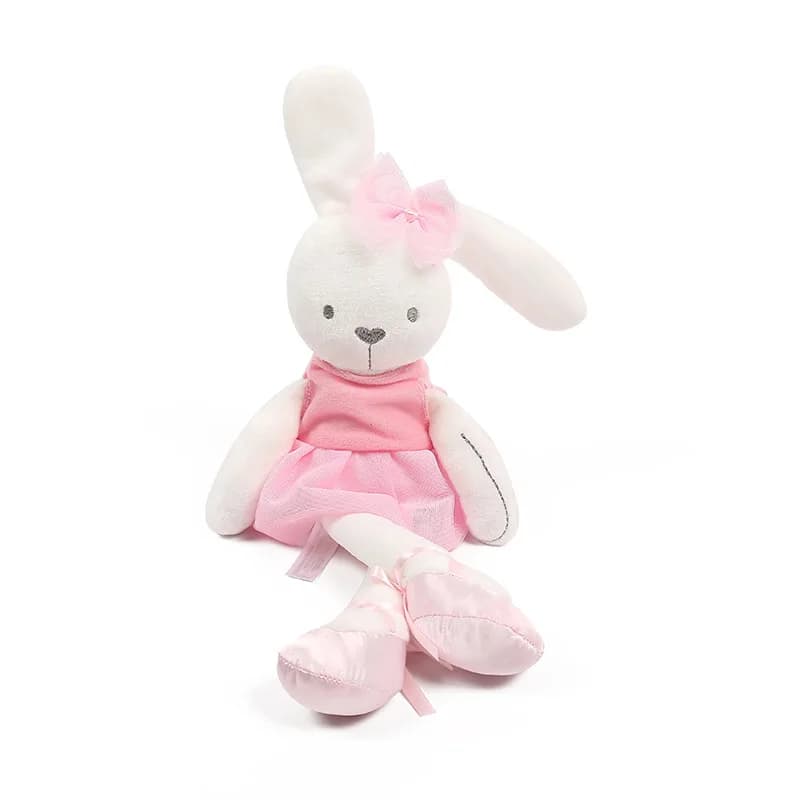 1pc 42cm Cute Rabbit Wear Cloth With Dress Plush Toy Stuffed Soft Animal Dolls Ballet Rabbit for Baby Kids Birthday Gift