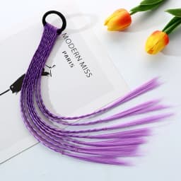 1 PCS New Girls Colorful Wigs Ponytail Kids Hair Accessories Hair Ornament Headbands Rubber Bands Beauty Hair Bands