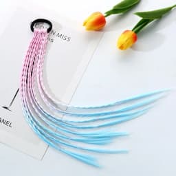 1 PCS New Girls Colorful Wigs Ponytail Kids Hair Accessories Hair Ornament Headbands Rubber Bands Beauty Hair Bands