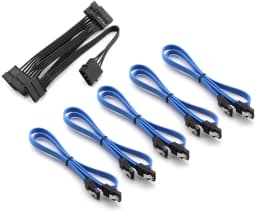 Molex 4pin IDE 1 to 5 SATA 15Pin Hard Drive Power Supply Splitter Cable Cord for DIY PC Sever 4-pin to 15-pin Power 60CM