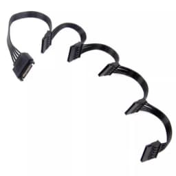 Molex 4pin IDE 1 to 5 SATA 15Pin Hard Drive Power Supply Splitter Cable Cord for DIY PC Sever 4-pin to 15-pin Power 60CM