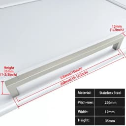 Square Furniture Hardware Black Cabinet Handle Stainless Steel Kitchen Door Knobs Cupboard Wardrobe Drawer Pulls