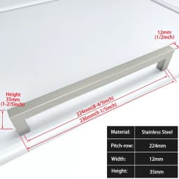Square Furniture Hardware Black Cabinet Handle Stainless Steel Kitchen Door Knobs Cupboard Wardrobe Drawer Pulls