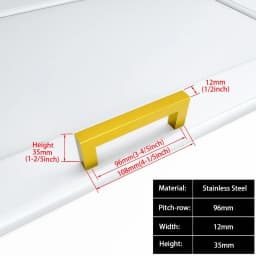 Square Furniture Hardware Black Cabinet Handle Stainless Steel Kitchen Door Knobs Cupboard Wardrobe Drawer Pulls
