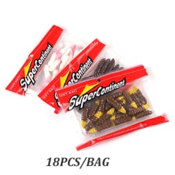 Supercontinent  Pupa Soft Lures  Soft Plastic Lures Larva  38mm/18pcs Floating Freshwater Swimbaits Silicone Soft Bait Worm