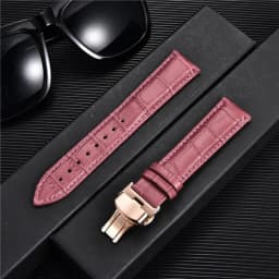 REMZEIM Bamboo Pattern Genuine Leather Watch Strap First layer Cowhide Watch Band 18/20/22/24mm With Steel Butterfly Buckle