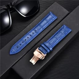 REMZEIM Bamboo Pattern Genuine Leather Watch Strap First layer Cowhide Watch Band 18/20/22/24mm With Steel Butterfly Buckle