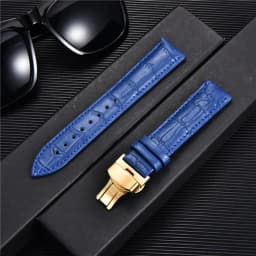 REMZEIM Bamboo Pattern Genuine Leather Watch Strap First layer Cowhide Watch Band 18/20/22/24mm With Steel Butterfly Buckle