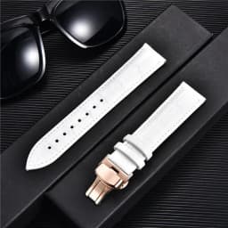REMZEIM Bamboo Pattern Genuine Leather Watch Strap First layer Cowhide Watch Band 18/20/22/24mm With Steel Butterfly Buckle