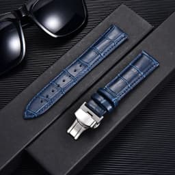 REMZEIM Bamboo Pattern Genuine Leather Watch Strap First layer Cowhide Watch Band 18/20/22/24mm With Steel Butterfly Buckle
