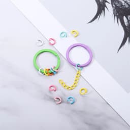 100Pcs/Lot 1.2x8mm Colorful Metal Open Jump Rings Split Jump Ring Connector for DIY Jewelry Making Findings Accessories Supplies