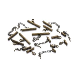 10Set 10-40mm Metal Bracelet End Connectors Slide Clasp Extending Lobster Clasps Slide Hook Tail Chain For DIY Jewelry Making