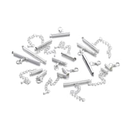 10Set 10-40mm Metal Bracelet End Connectors Slide Clasp Extending Lobster Clasps Slide Hook Tail Chain For DIY Jewelry Making