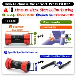 PF4124 BB86 92 Pressfit Bottom Brackets Mtb Road Bicycle BB PF4130 PF41-DUB Frame Shell 86.5-92mm Fit for Shimano SRAM GXP-DUB