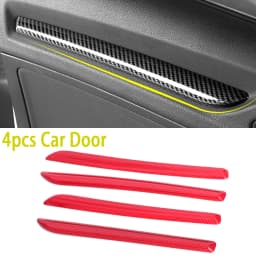 Car LHD Center Console Door Panel Carbon Fiber Trim ABS For Audi A3 S3 RS3 2014-2018 Interior Moldings Cover Trims