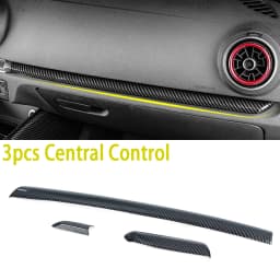 Car LHD Center Console Door Panel Carbon Fiber Trim ABS For Audi A3 S3 RS3 2014-2018 Interior Moldings Cover Trims