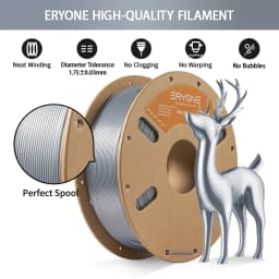 Eryone 5KG Ultra Silk PLA Premium Filament 3D Print, 1.75mm Multicolor Available 1kg Ultra Silk PLA, 1KG/Spool