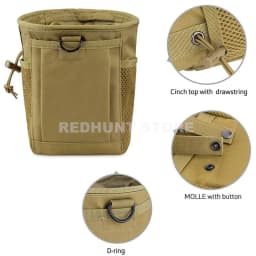 Tactical Molle Drawstring Magazine Dump Pouch Adjustable Utility Belt Fanny Hip Holster Bag Outdoor Ammo Pouch