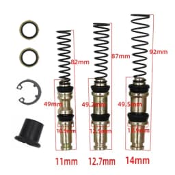 Motorcycle Scooter Brake Pump Front and Rear Master Cylinder Piston Oil Seal Leather Bowl Repair Kit 14mm 12.7mm 11mm