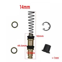 Motorcycle Scooter Brake Pump Front and Rear Master Cylinder Piston Oil Seal Leather Bowl Repair Kit 14mm 12.7mm 11mm